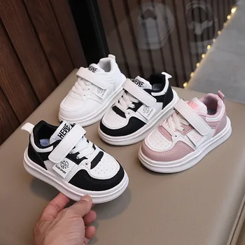 어린이 패션 디자인 워킹화 운동화, 흰색 미끄럼 방지 캐주얼 신발, 통기성 야외 보드 신발, 남아 여아, 2024 신제품