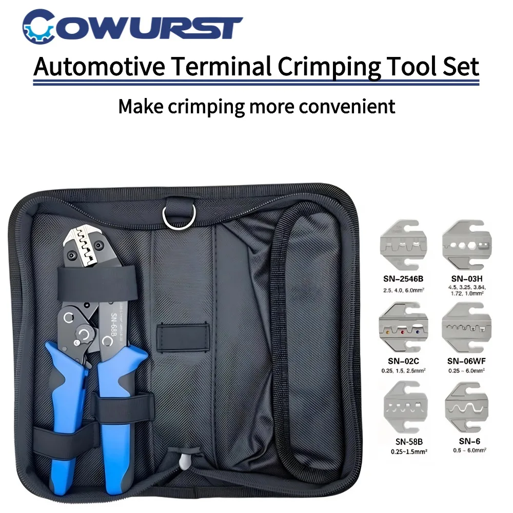 

Комплект обжимных клещей TThe SN-68B подходит для автомобильных клемм DuPont XH2.5/3.96 и компьютерных клемм.