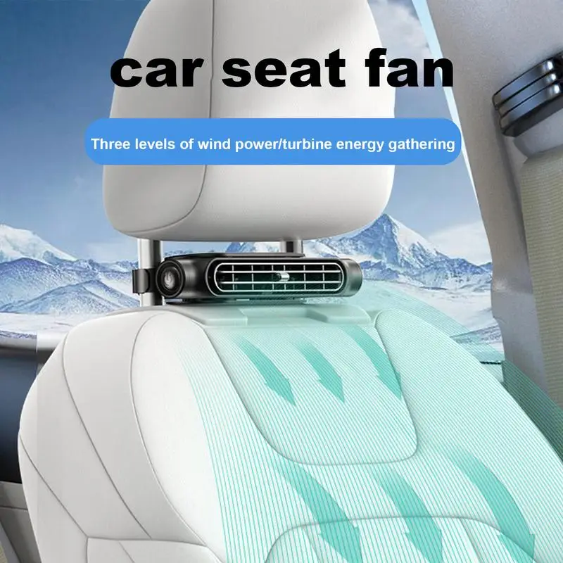

Car Seat Fan Portable Car Back Fans Cooler USB Rechargeable Twin Turbo Carseat Fan 3 Level Adjustable For Cars Trucks Pickups