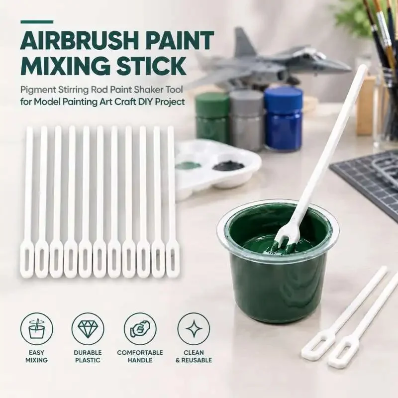 Airbrush Paint Stirring Rod Pigment Mixing Stick Paint Shaker Tool for Model Painting Art Craft DIY Work