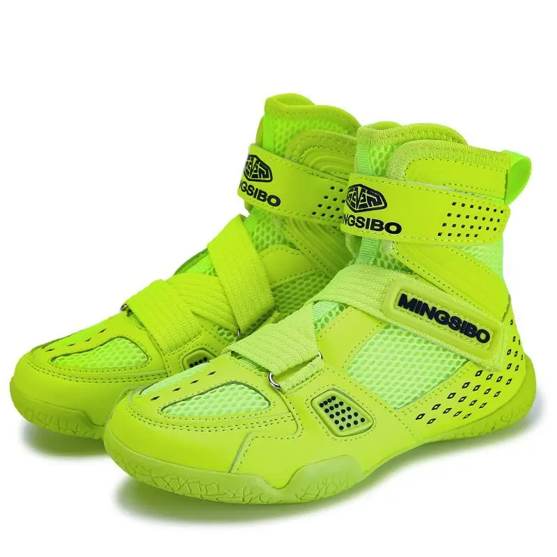 Boys Girls Boxing Sneakers Lightweight Fitness Shoes Kids Wrestling Shoes Mens Womens Wrestling Sneakers