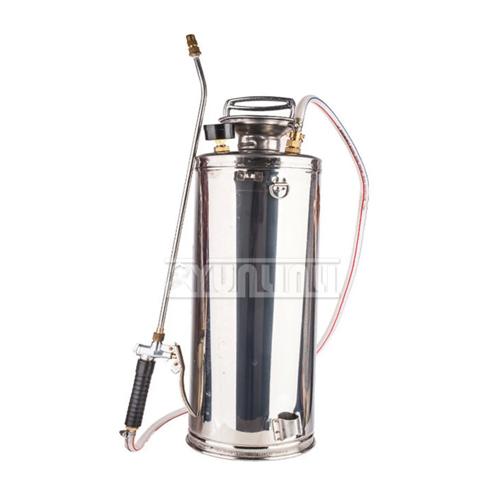 Watering Sprayer 4~12L Stainless Steel Thickened Manual Air Pressure Acid Alkali Resistant Car Cleaning/Garden Watering