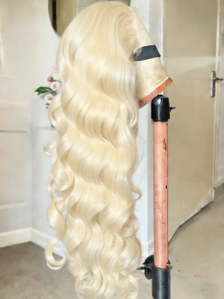 

Парик из натуральных бразильских волос 613 HD Lace Frontal, 13x6, с эффектом Body Wave, плотность 250, предварительно выщипанный, светлый, с прозрачным кружевом, 30 дюймов