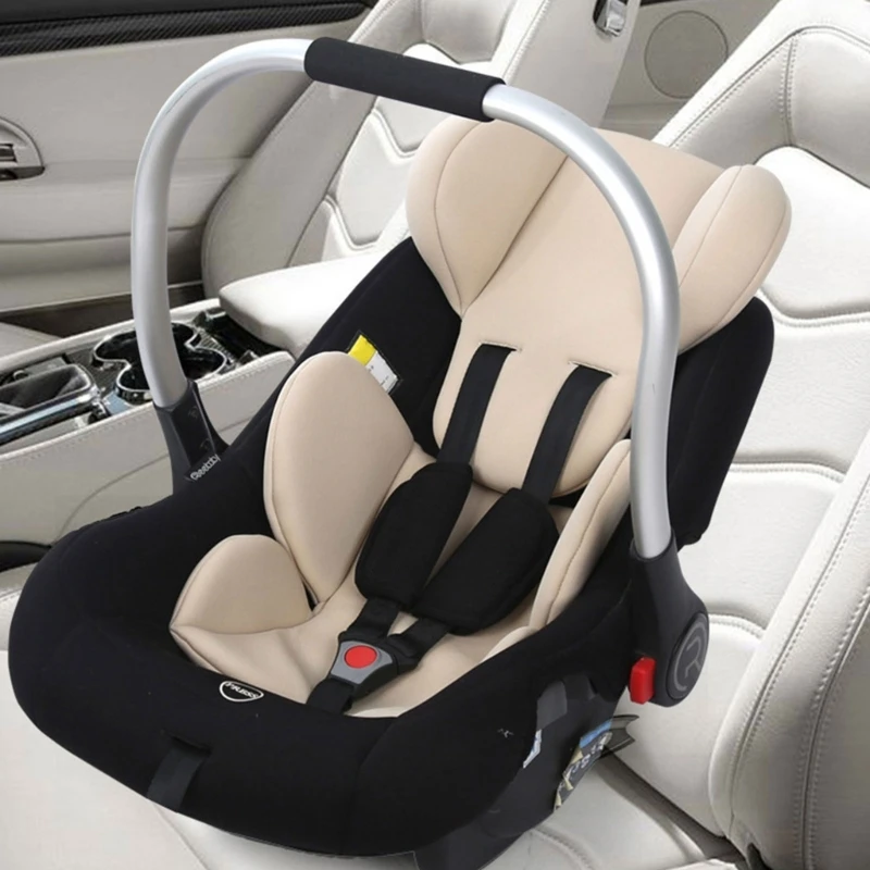 Cojín transpirable y suave para cochecito de bebé, almohadilla de inserción para coche infantil para las cuatro estaciones, almohada de soporte para el cuello, colchón