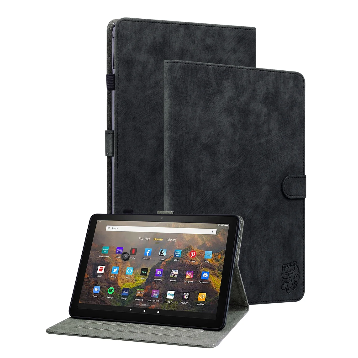 Soft TPU Back Case Universal for Amazon Fire HD8 Plus 2024 2022 2020 Adjustable Stand Cover Luxury PU Leather With Card Slots