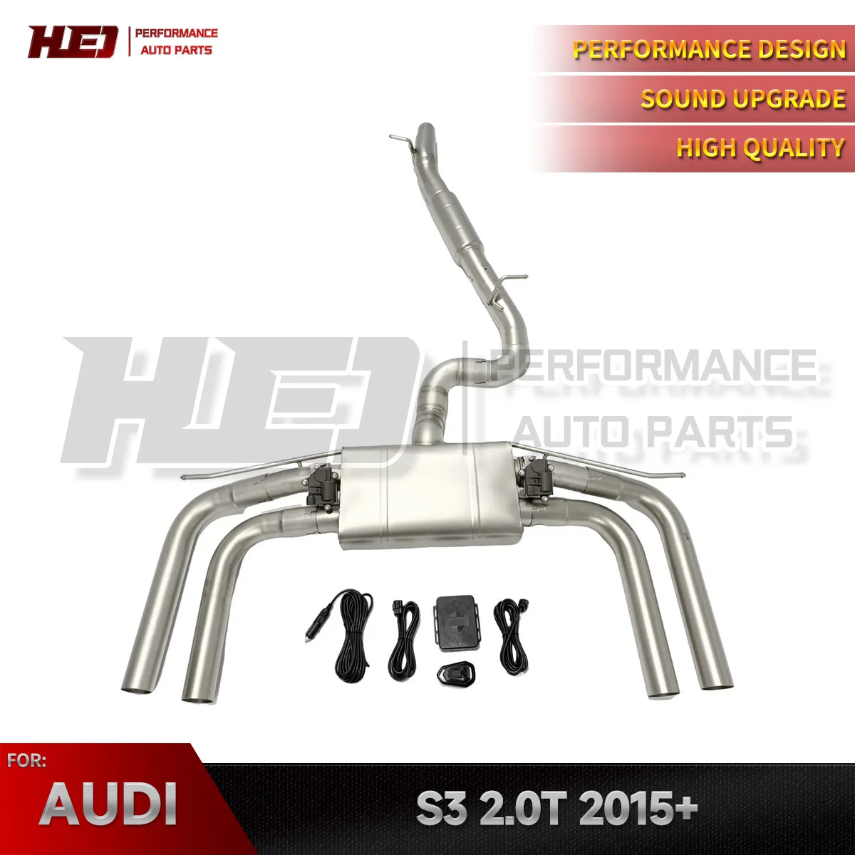 Awesome Sports Valved Exhaust Catback for AUDI S3 8V 2.0T 304 Stainless Steel Performance Exhaust Pipe Muffler System