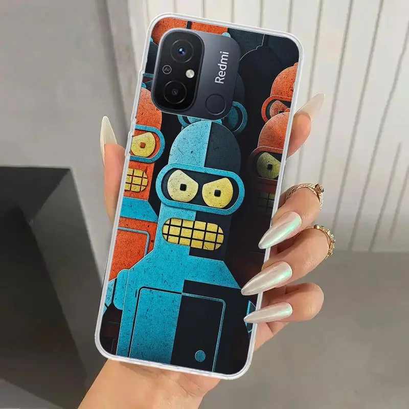 Cartoon F-Futuramas Phone Case for Xiaomi Redmi 12C 12 10C 10A 10X 10 9C 9A 9 9T 8A 8 7A 7 6A 6 Pro S2 K20 K40 Soft Print Shell