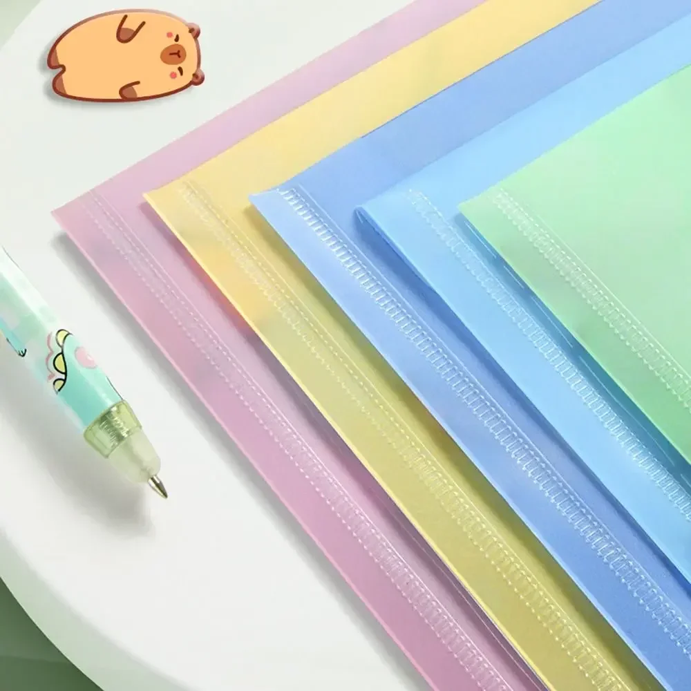 5PCS/Set Large Capacity A4 File Folder Test Paper Storage Waterproof Document Bag PP Snap-fastener Envelope Folder