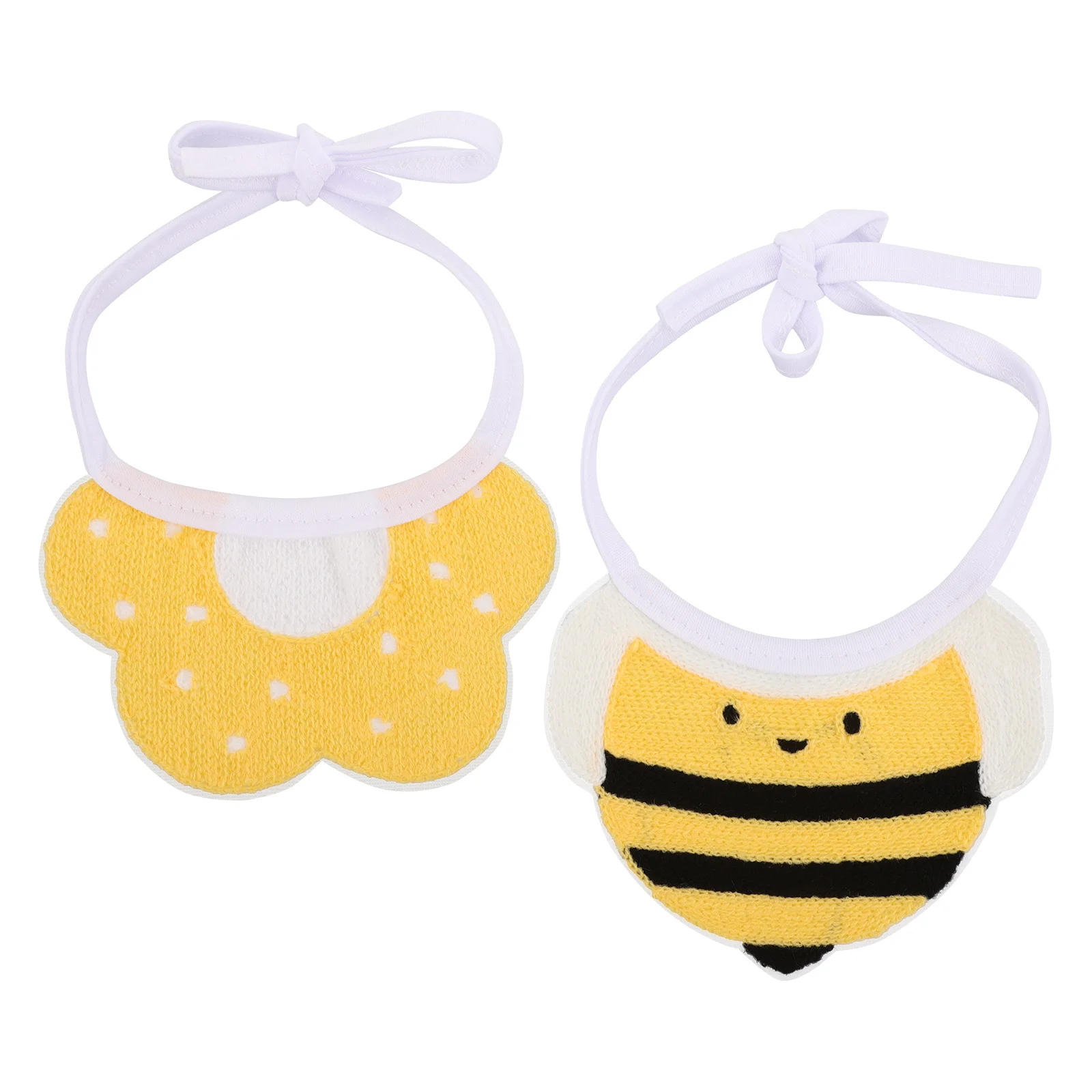 

2pcs Pet Bee Saliva Towel Decorative Dog Scarf Adjustable Puppy Bib For Small Dogs Outdoor Walking Accessory Neckerchief