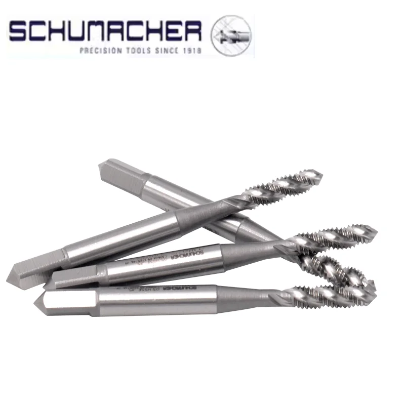 

Немецкий стандартный спиральный метчик SCHUMACHERHU без канавок, подходит для машинной нарезки резьбы в нержавеющей стали и алюминии.