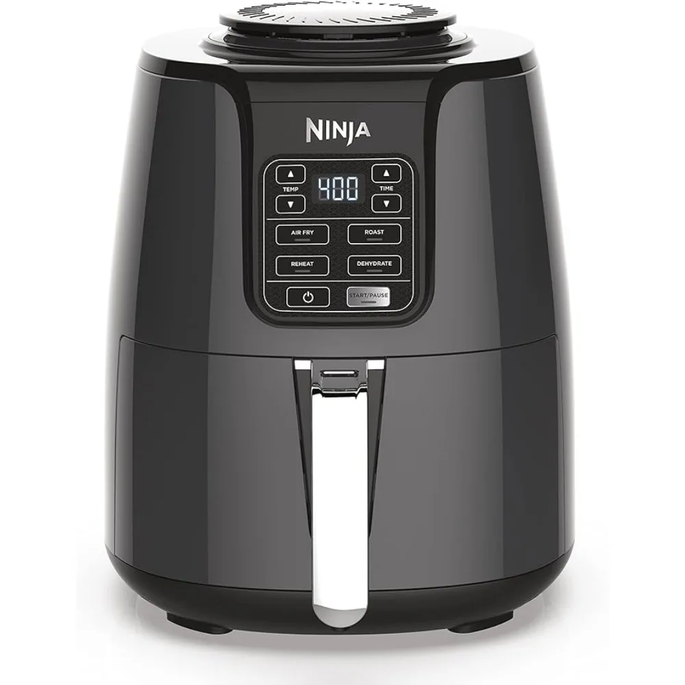 Air Fryer that Crisps, Roasts, Reheats, & Dehydrates, for Quick, Easy Meals, 4 Quart Capacity, & High Gloss Finish, Grey