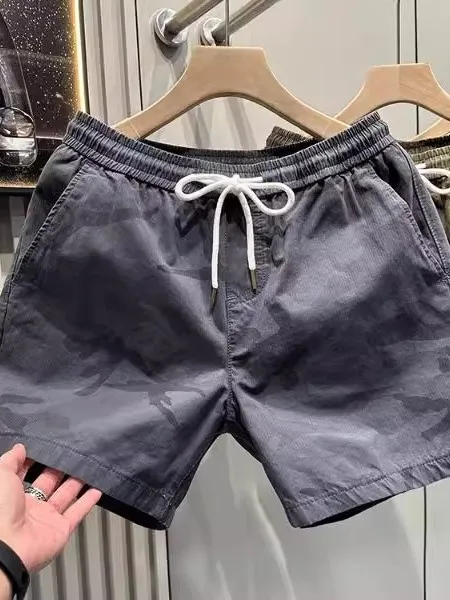 Gioventù Casual Loose Fit Dstring orts Pantaloni da lavoro estivi da uomo sottili Qui Dry Gamba dritta a vita media Sle attivo