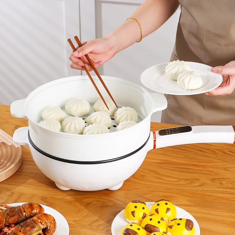 Factory Wholesale Price Multi Cooker Hotpot and Grill Electric Egg Boiler and Fry Pan Electric Cooking Pot With Glass Lid