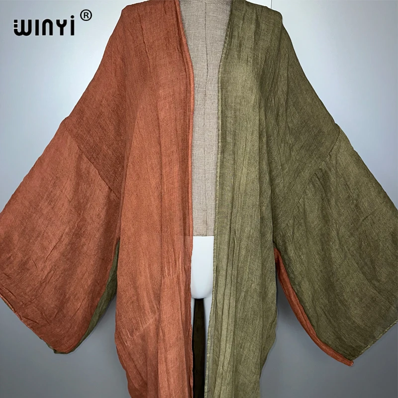 Winyi verão retro quimono praia cobrir maiô africano feminino boho cardigan abaya dubai luxo férias quimono vestido de praia