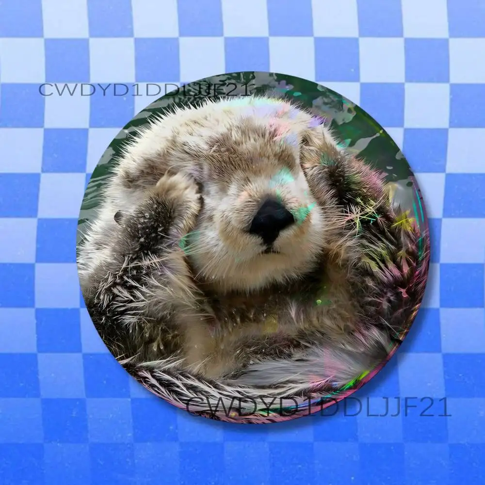 Sea Otters Animals Cute Badge Brooch Figure Lapel Pins Clothes Backpack Fashion Cute Collection Decoration Display