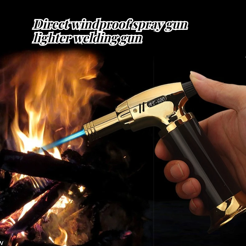 

NEW Direct Windproof Spray Gun Lighter Convenient Outdoor Household BBQ Multifunctional Igniter Cigarette Accessories Gift