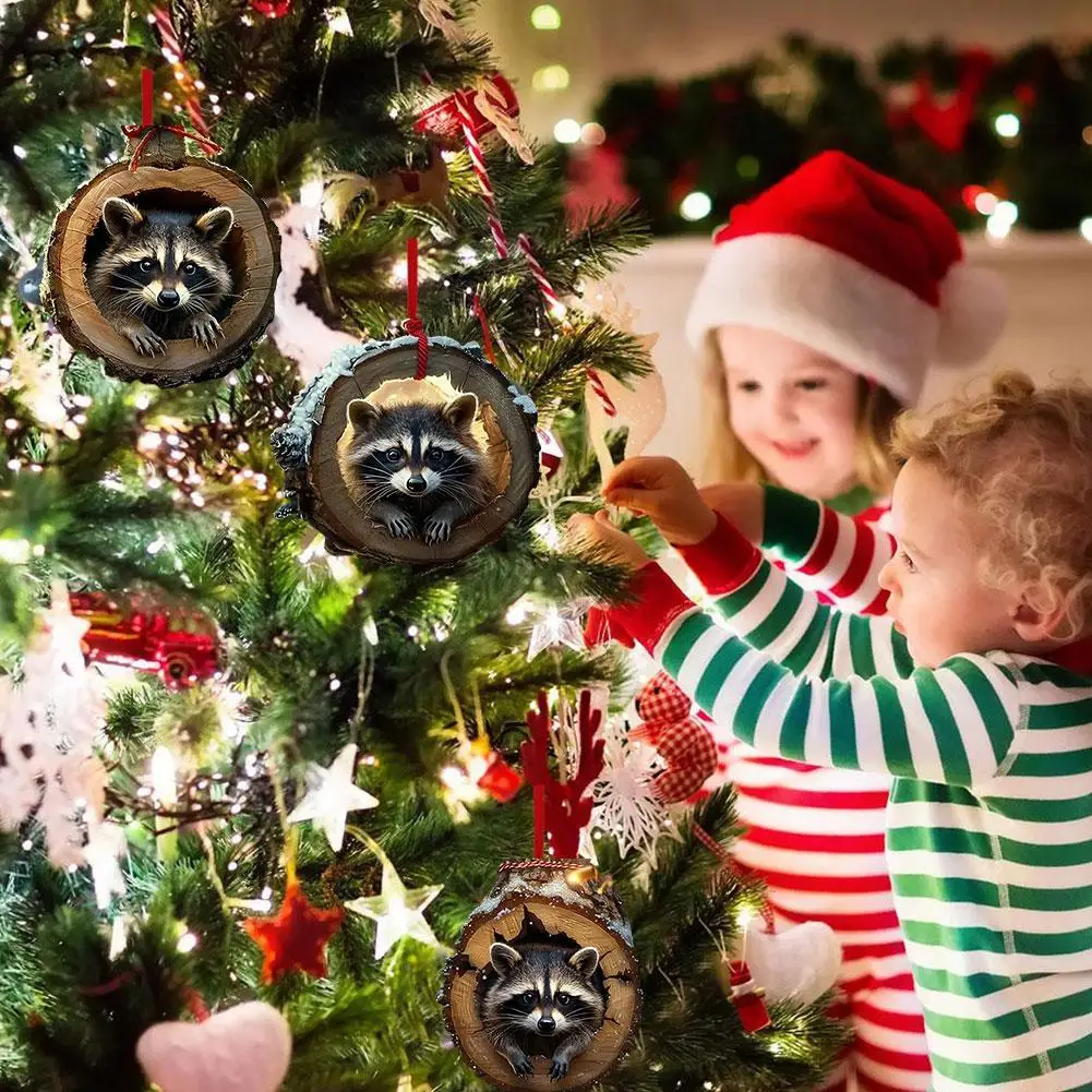 2024 ตกแต่งต้นคริสต์มาสต้นไม้หลุมสัตว์บ้าน Navidad จี้ 2025 DIY ปีตกแต่งอะคริลิคคริสต์มาส DIY เครื่องประดับวันหยุด R9l0