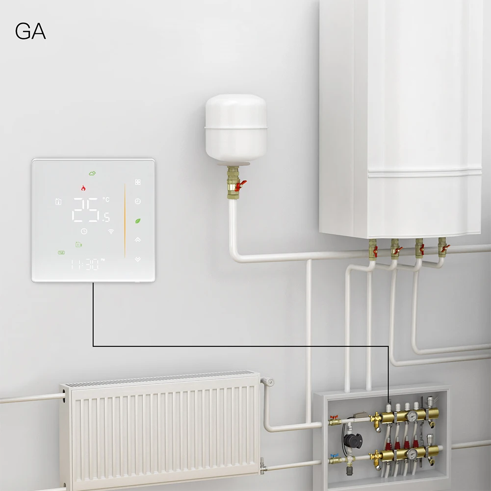 Programmable WiFi Thermostat Suitable for Underfloor Heating and Gas Boiler For Zigbee Compatible Seamless Connectivity