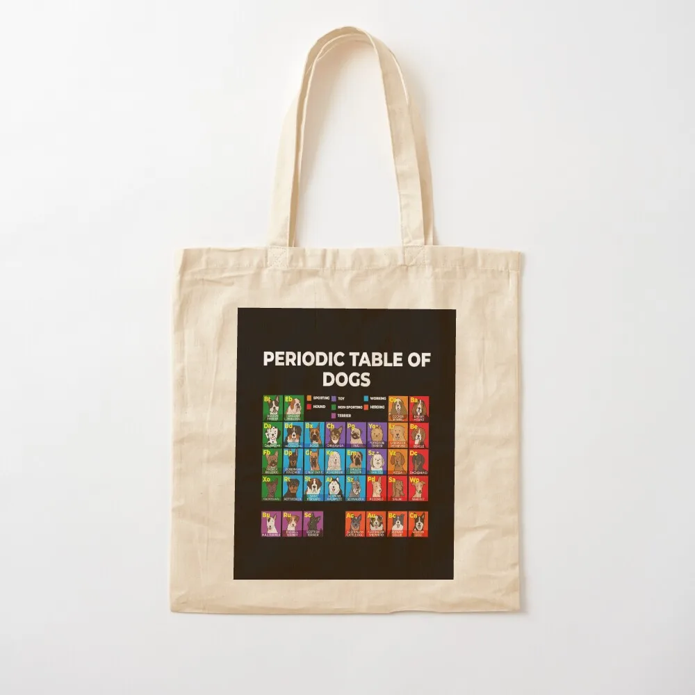 Periodic Table of Dogs, Dog Lover, Funny Science Tote Bag eco pack tote bag screen Women's tote bag