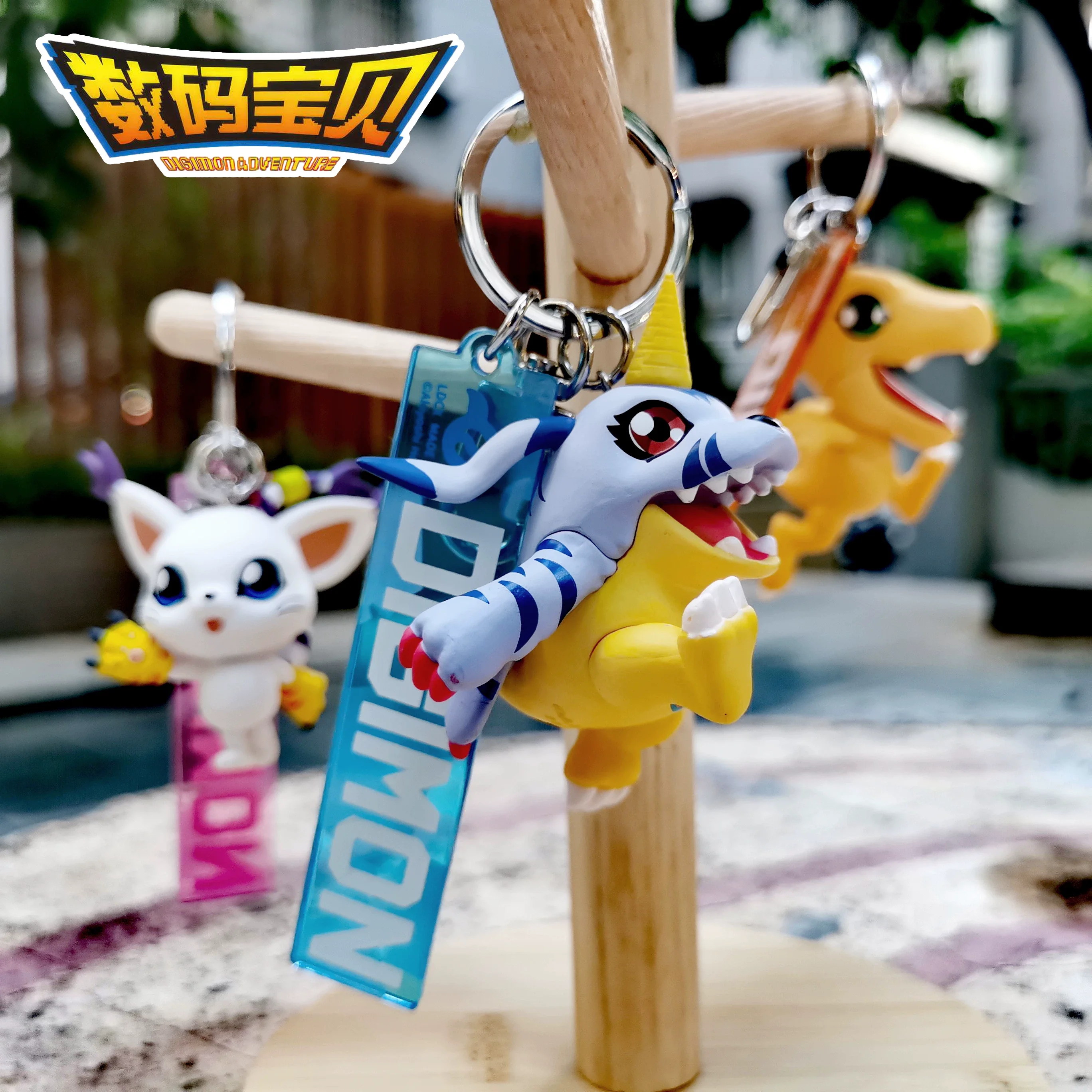 Anime Original Digimon Schlüsselanhänger Agumon Gabumon Q-Version Limitierte Figur Modell Spielzeug Rucksack-Anhänger Deko-Kollektion für Fans Geschenk – Detail 11