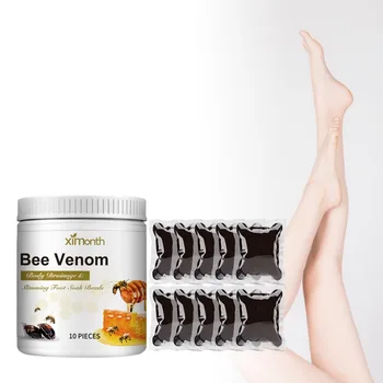 Bee VENOM สมุนไพรแช่เท้าลูกปัดทำความสะอาดน้ำเหลืองสุขภาพ Relief ส่งเสริมการไหลเวียนโลหิตผ่อนคลายเท้าดูแลเท้าอาบน้ำ