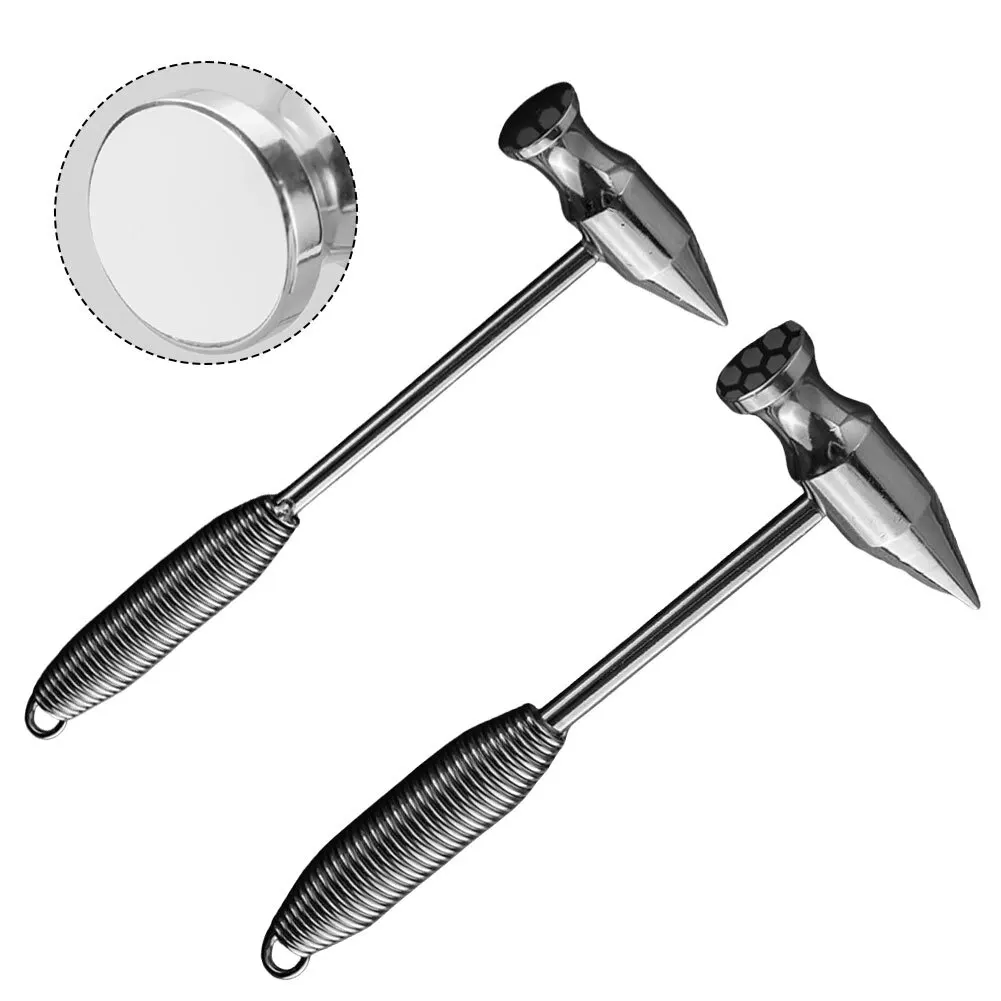 Marteau à écailler pour soudage en acier à haute teneur en carbone, avec poignée en spirale pour la précision, pièces d'outils à tête plate et cône, 1 pièce