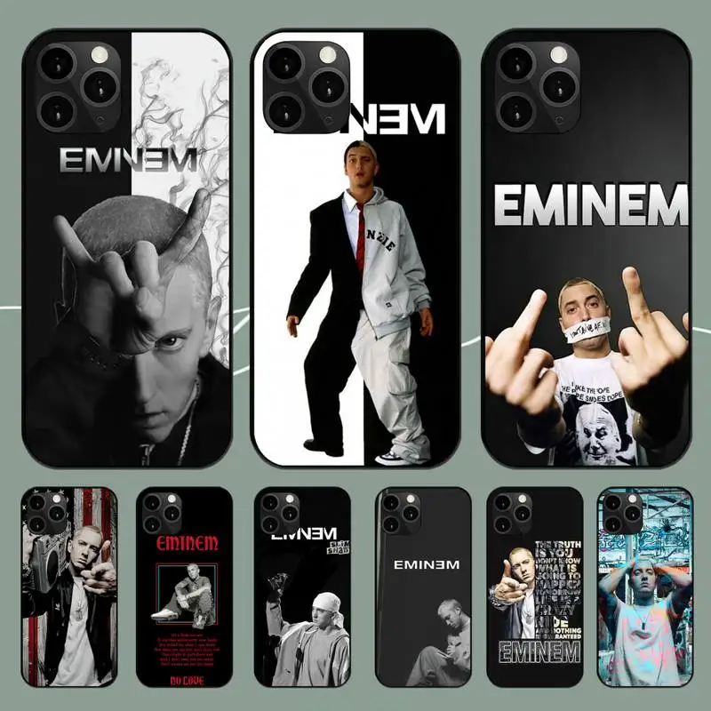 

Rapper Eminem Cool Phone Case For iPhone 11 12 Mini 13 14 PRO XS MAX X XR 6 7 8 Plus Shell