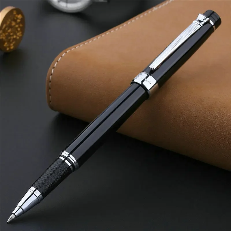 Picasso 917 Rollerball Pen Gloss black and silver Stationery School&Office Supplies Calligraphy Writing Pen,original box choice