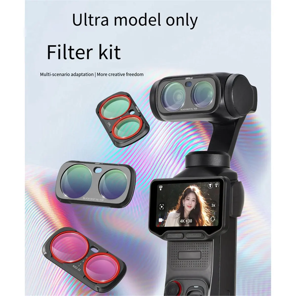 DT75BG For Luna Ultra Lens Filter Kit UV CPL VND ND2-32 Black Mist Filter Natural Night Magnetic Quick-Swap Filter