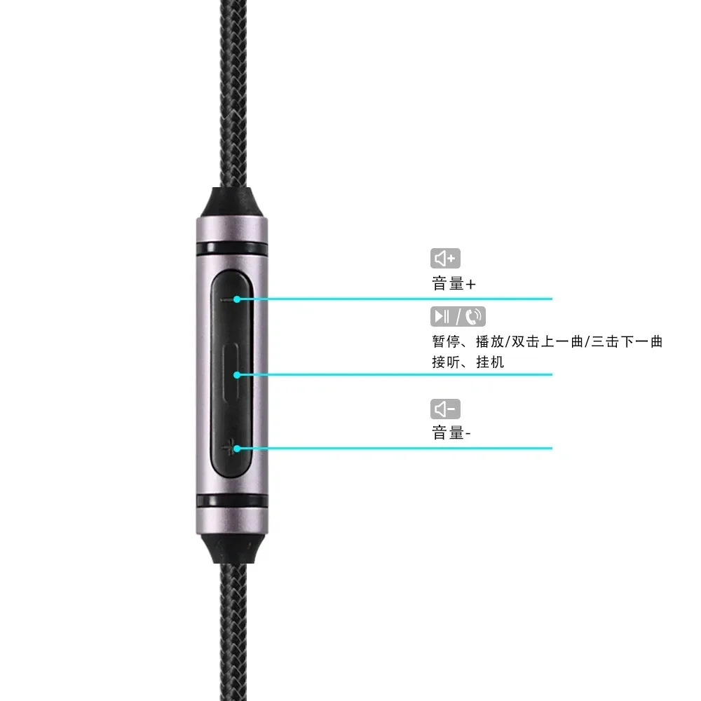 Replacement Audio Cable 3.5mm to 2.5mm Headset Cord Wire for Sennheiser HD4.30 HD4.40BT HD4.50BTNC HD400S Wireless Headphone