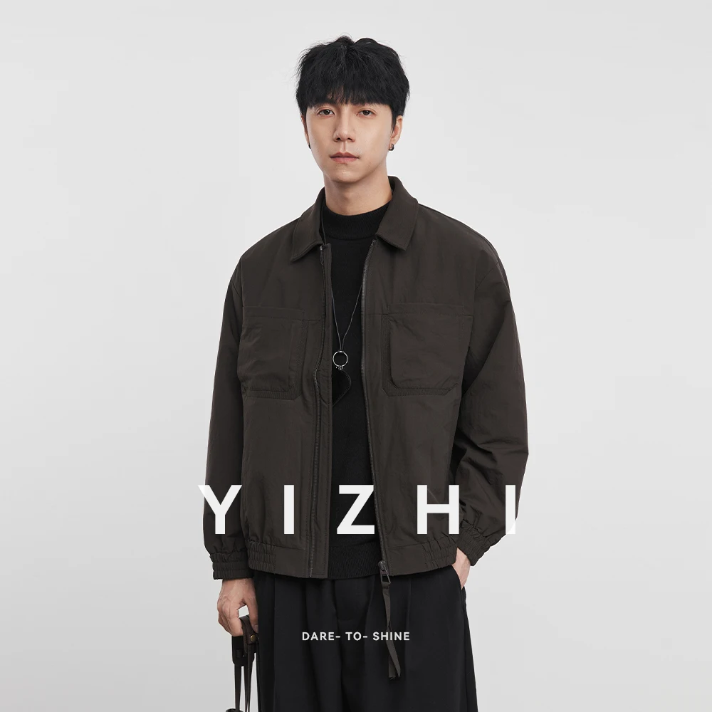 

Fashion Men's Cotton Lapel Work Jacket 2025 Autumn and Winter New Loose Casual Pocket Jacket Trendy Tops