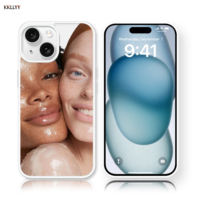 

Акриловый магнитный чехол для телефона iPhone 16E/15/14/13 Pro Max/12/XR, чехол для телефона с принтом, черно-белый женский противоударный чехол, подарки