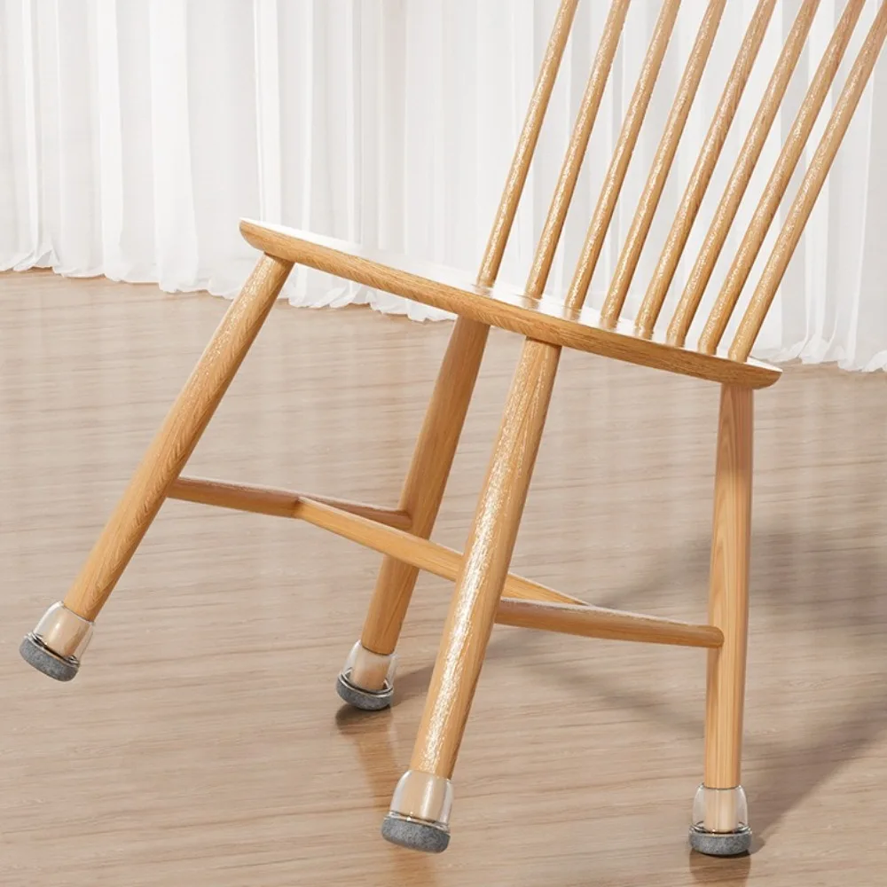 8pcs Silicon Chair Leg Protector Covers Thick Reduce Noice Chair Leg Caps Felt Bottom Non-Slip Furniture Table Leg Pad Home