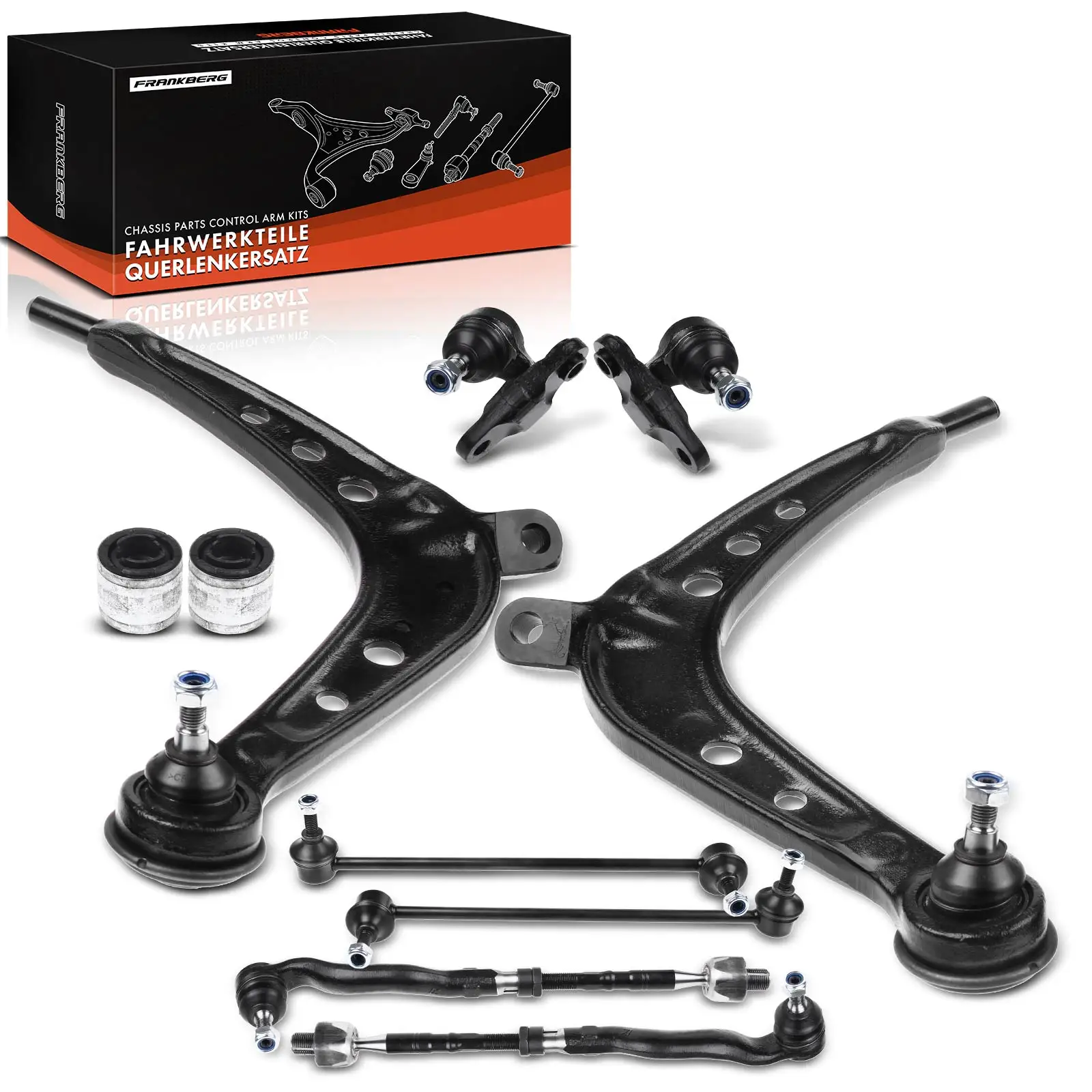 Frankberg 10-delige draagarmset vooras voor BMW 3 Serie E46 3 Serie Touring 2000-2005 31129063163 31356751079 31126756695