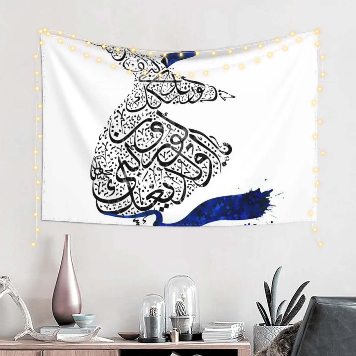 

Rumi Calligraphy Blue Tapestry Things To The Room Home Decor Aesthetic Tapestry