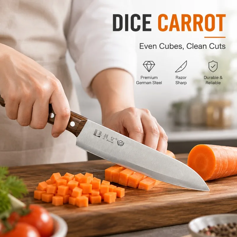 WXCOO Stainless Steel Kitchen Knife Fruit Paring Knife Vegetable Knife for Practical Kitchen New Home and BBQ Family Cooking