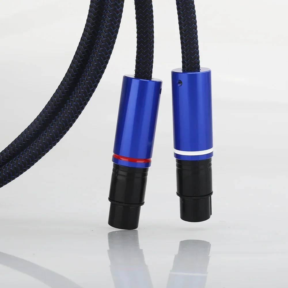 Audiocrast 실버 도금 밸런스드 XLR 오디오 상호 연결 케이블, 남성 여성 오디오 케이블, 튜브 앰프 CD HiFi 하이엔드 보증