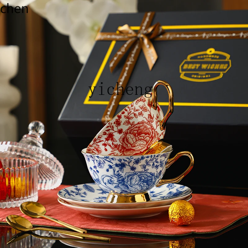 Afbeelding 4: HXL keramische koffiekopje afternoon tea theeservies bruiloft housewarming cadeau