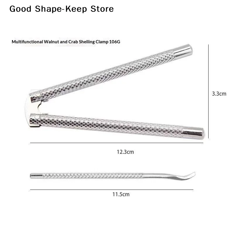 Multifunction Nut Processing Walnut Cracker Stainless Steel Quick Crack Nut Cracker Easy Grip Heavy Duty Efficient Nut Clip Tool view 6
