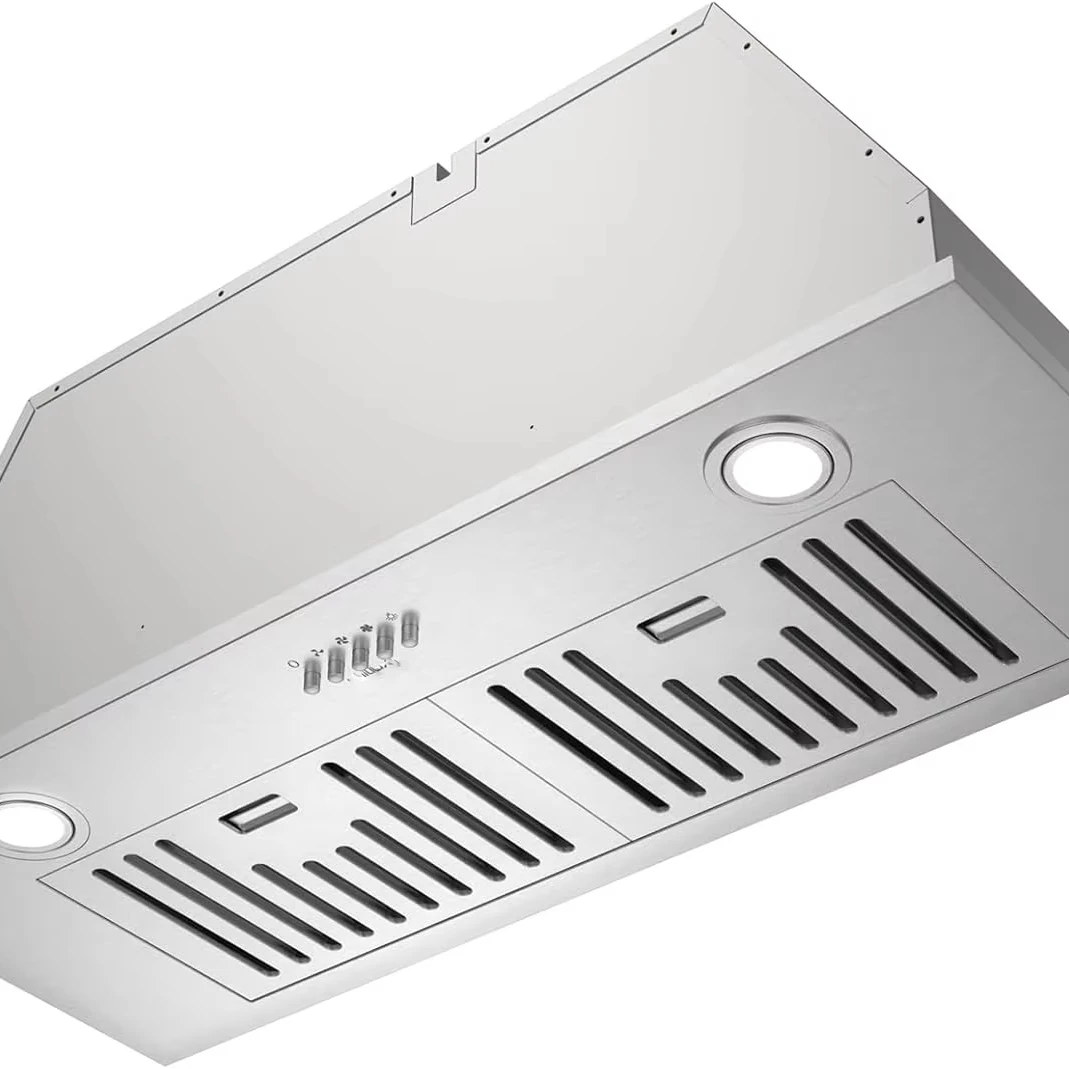 

Встраиваемая вытяжка 30 дюймов, 600 CFM, 3 скорости, с возможностью подключения к воздуховоду/без подключения к воздуховоду, из нержавеющей стали с яркой LED-подсветкой