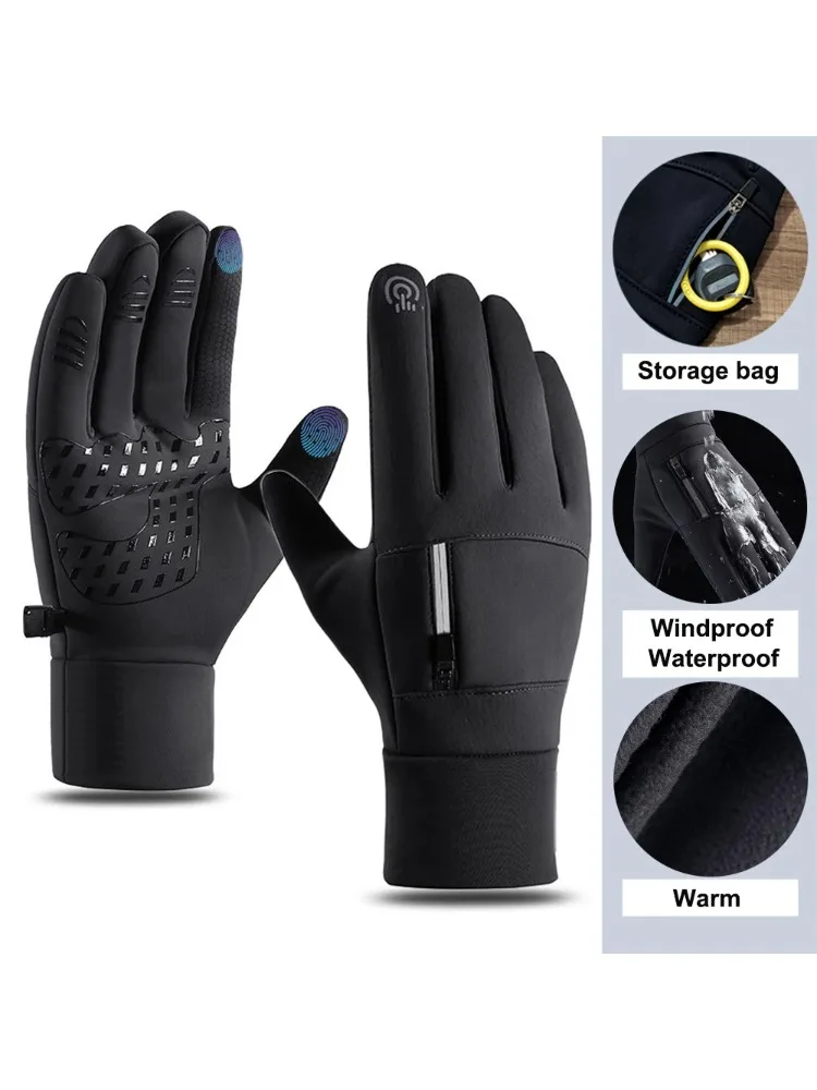 AliExpress NONE Men's Women's Winter Warm Gloves Windproof Touchscreen Gloves Outdoor Sports Running Cycling Fishing Skiing Glove