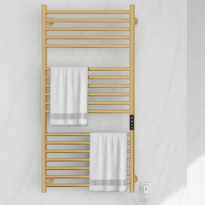 Electrically Heated Towel Rack G319 Gold Bathroom Bathroom Perforated Free Towel Bar Intelligent Thermostatic Drying Shelf