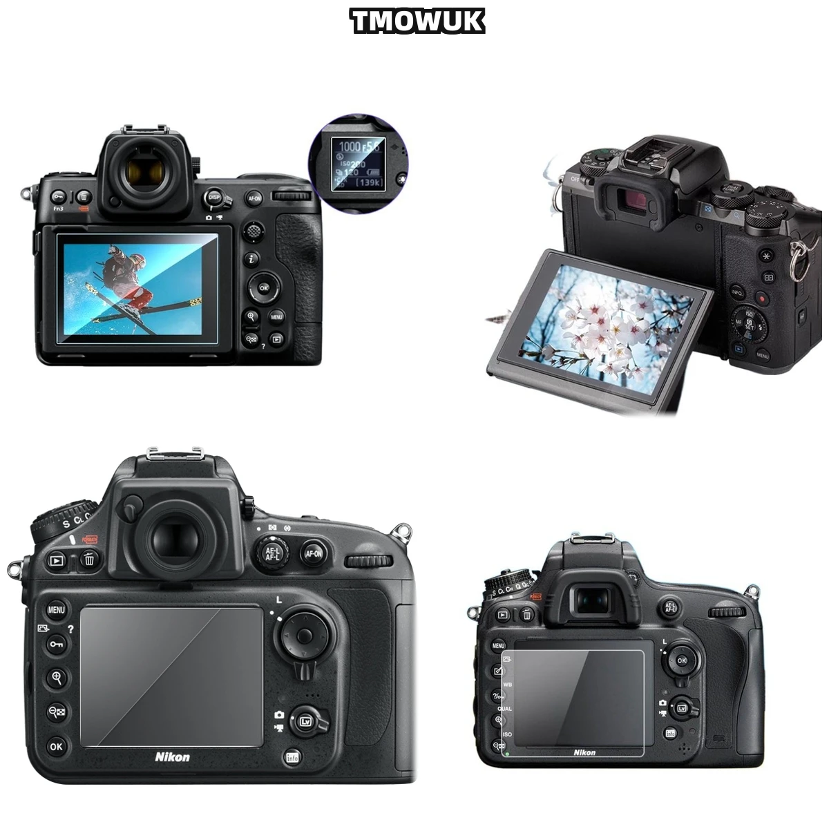 

For Nikon D7100 7200 D5000 D750 D760 D5 D600 D610 D800 D800E, Advanced 9H Glass For Better Clarity.