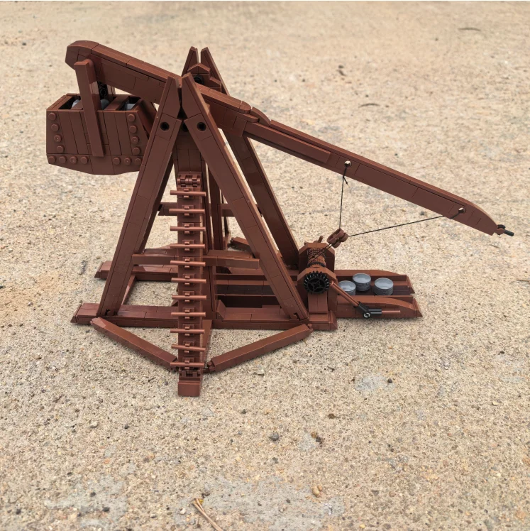 

699 шт. MOC императорская военная колесница, строительные блоки, средневековая модель Trebuchet, кирпич, развивающие сборные игрушки для взрослых, подарок