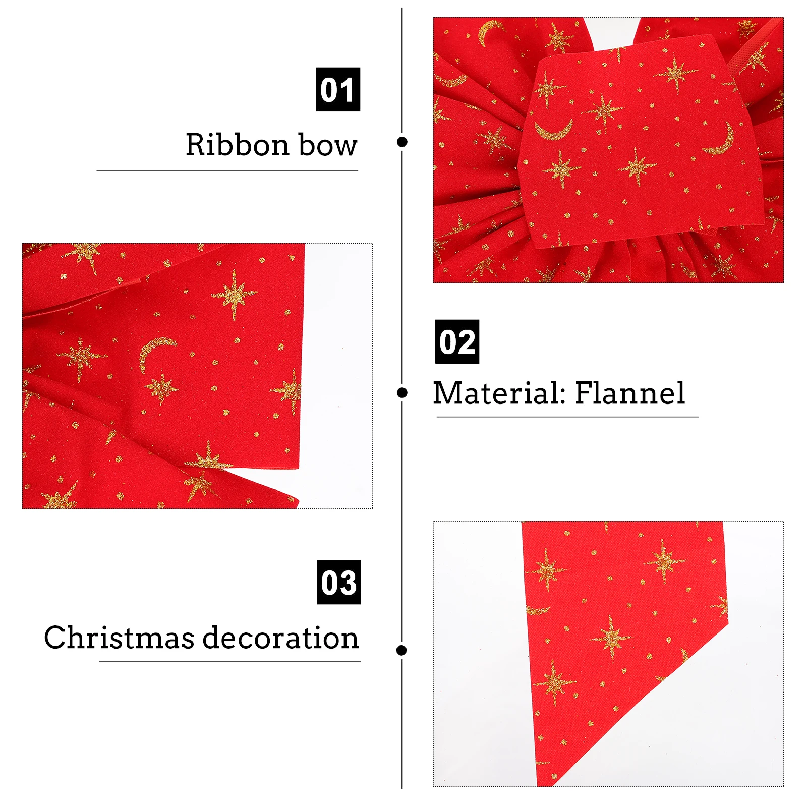 

Sparkly Christmas Bows for Tree Decoration DIY Adornment Bow nament Pendant Holiday Party Supplies Christmas TouchReusable