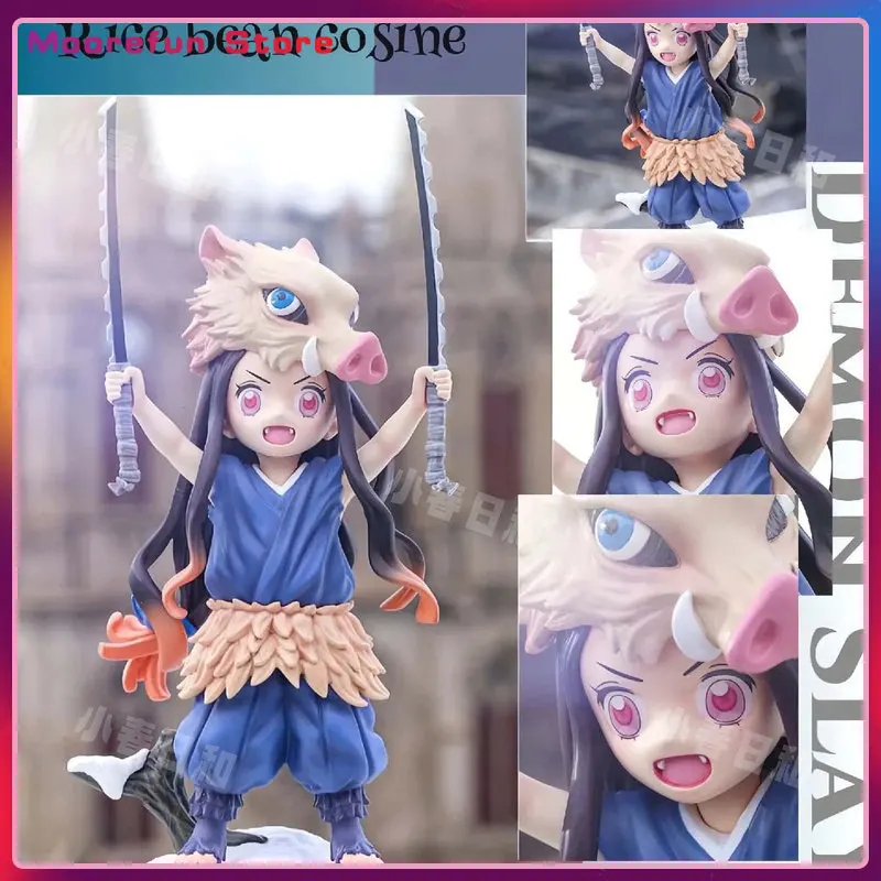 

In Stock 20cm Anime Demon Slayer Figure Kamado Nezuko Midouzi Cos Lnosuke Kimetsu Figurine PVC Decoration Statue Model Toys Gift