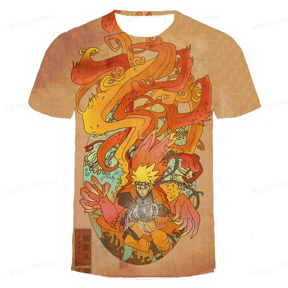 Sasuke Boy Girl T-shirt Naruto Shippuden Men T-shirt 3D Print Oversized Short Sleeve Akatsuki T-shirt Japan Anime Men Clothing