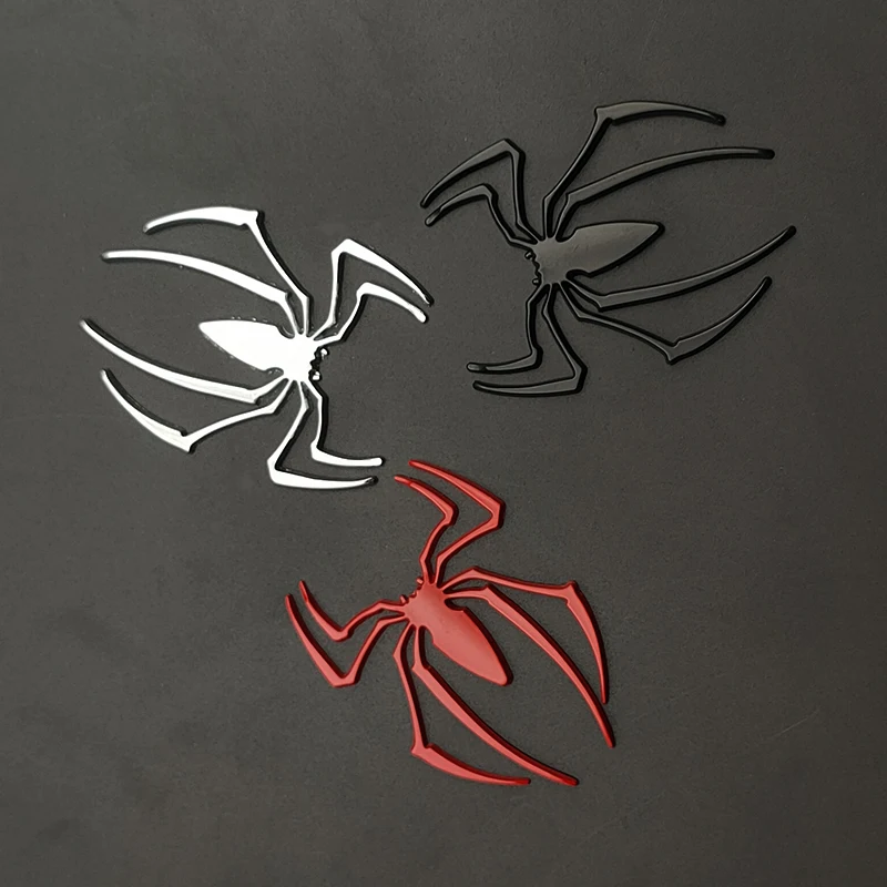 ملصقات سيارة عنكبوت معدنية ثلاثية الأبعاد عالمية ، شارة كروم ، شارة شعار سيارة ، ديكور تصفيف السيارة ، ملحقات السيارات الخارجية