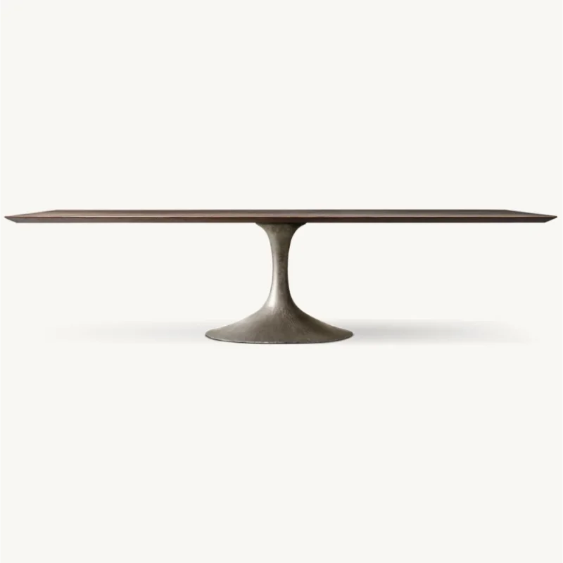 Modern Solid Wood Restaurant Furniture Round Table Hotel Villa Can Be Customized Furniture Factory Direct Sales