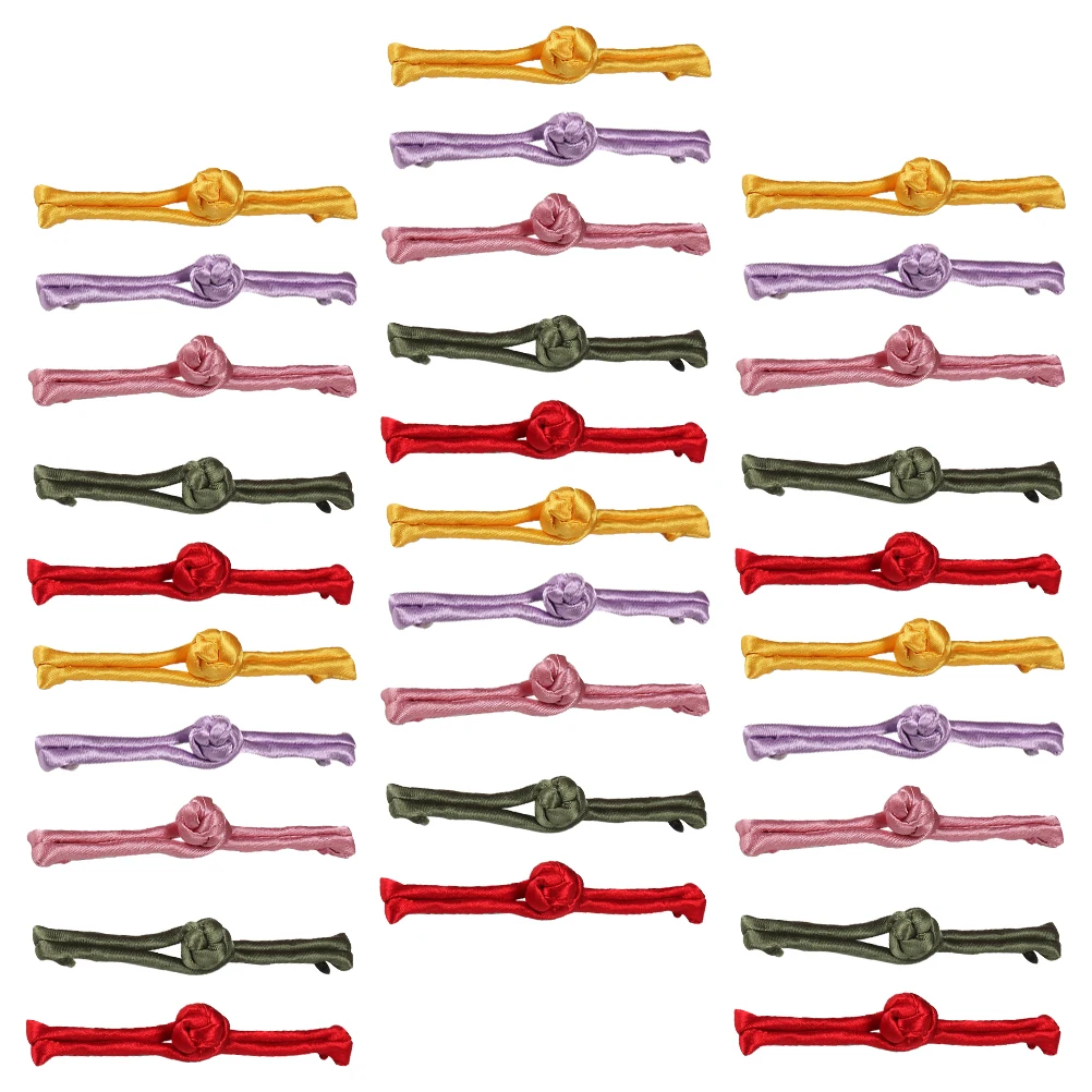 

30Pcs Traditional Chinese Buttons Handcrafted Fabric Knots for Cheongsam Suit Ethnic Wear Sewing Decoration Supplies